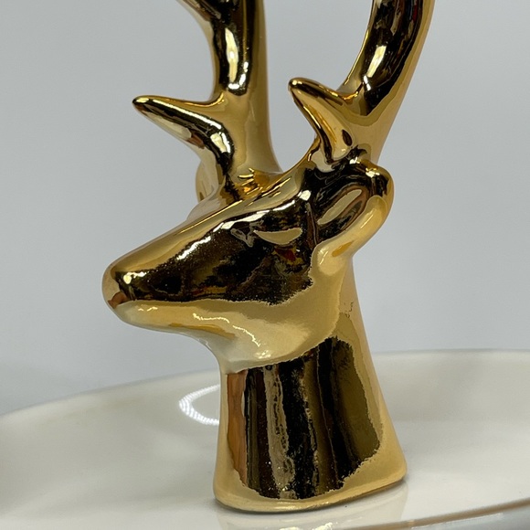 Deer Ring Display Holder Mini Trinket Tray Jewelry Ceramic Dish Pendant Case mom - Picture 11 of 17